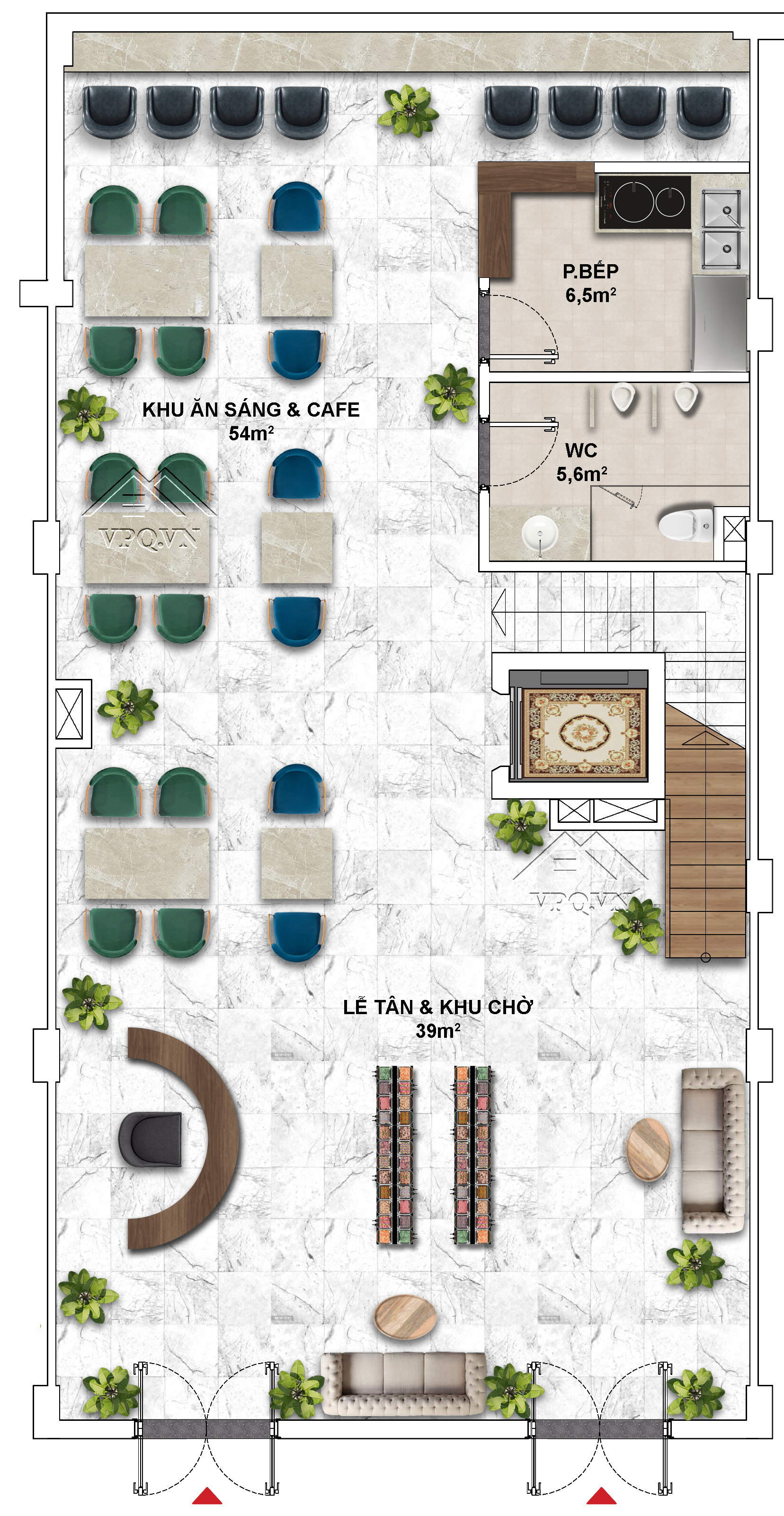 Tầng 1 8x16m